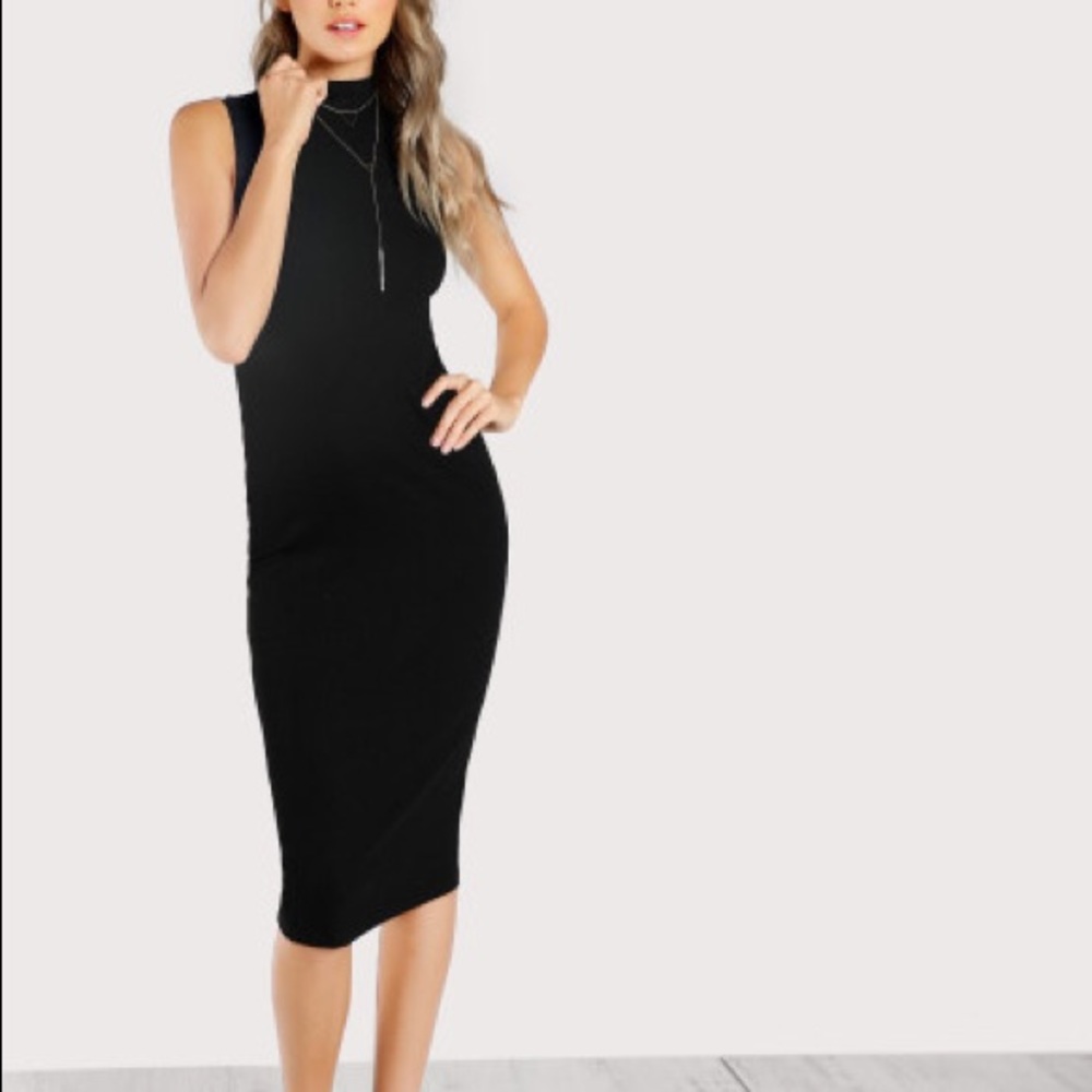 Black Cotton Tank Dress